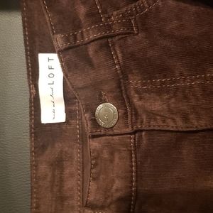 NWOT loft high waist skinny in brown